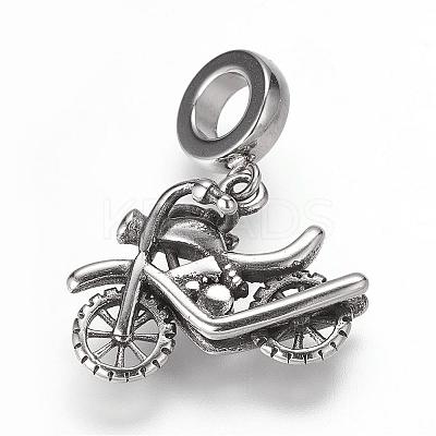304 Stainless Steel European Dangle Charms OPDL-K001-02AS-1