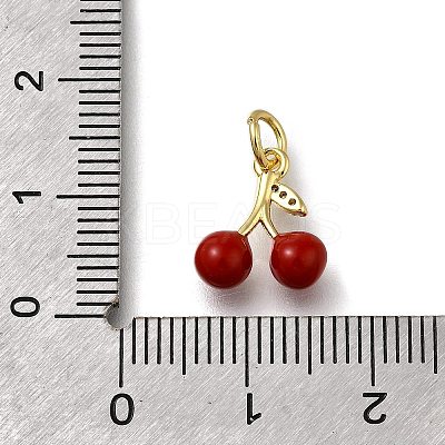 Brass Micro Pave Cubic Zirconia Charms KK-S515-056G-1