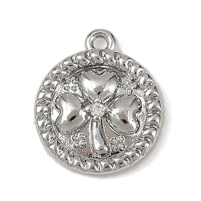 Brass Pave Clear Cubic Zirconia Pendants LS-KK-L238-06P-1