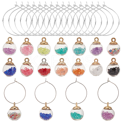 DIY Wine Glass Charms Making Kits DIY-SC0020-73S-1