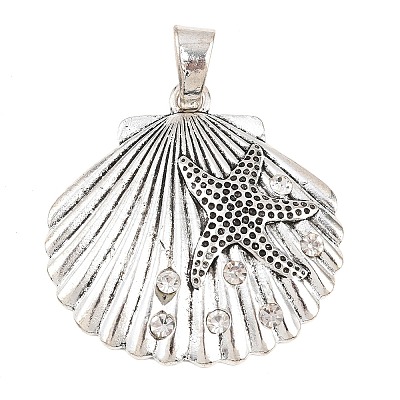 Tibetan Style Alloy Rhinestone Big Pendants LS-FIND-H064-04AS-1