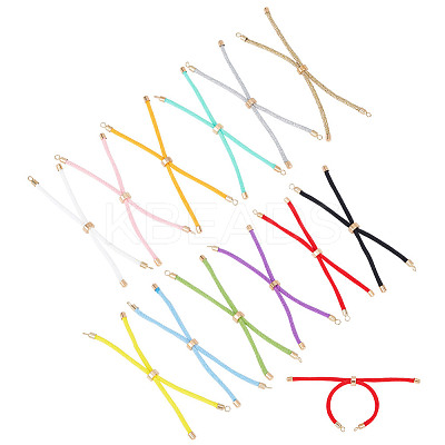12Pcs 12 Colors Polyester Cord Bracelet Making MAK-GO0001-01-1