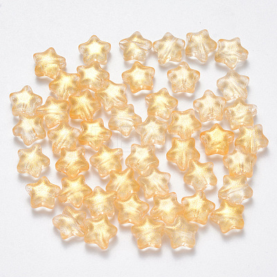 Spray Painted Glass Beads GLAA-R211-04-D03-1