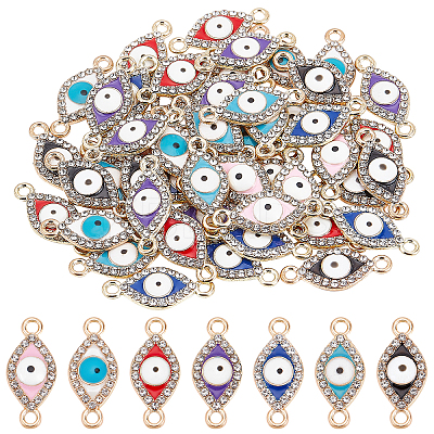 56Pcs 7 Colors Zinc Alloy Connector Charms FIND-DC0001-33-1
