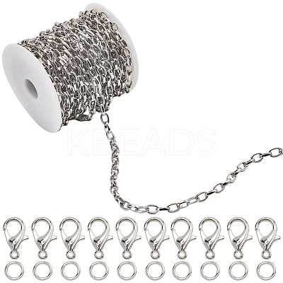DIY Oxidation Aluminum Cable Chains Necklaces/Bracelets Making Kits DIY-SP0001-87A-S-1