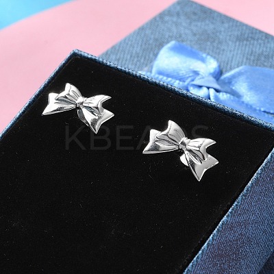 304 Stainless Steel Stud Earrings for Women LS-EJEW-K306-04P-1