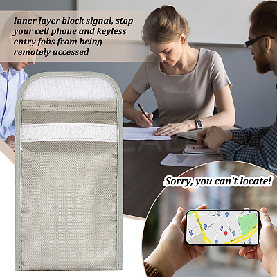 Cloth Security Faraday Bags for Key-Fob Protector ABAG-WH0035-057-1