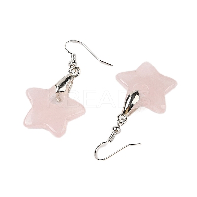 Natural & Synthetic Mixed Stone Dangle Earrings EJEW-F343-C-1
