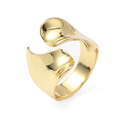 Brass Adjustable Open Cuff Rings for Women RJEW-A065-01G-1