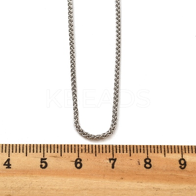 Brass Wheat Chains Necklaces for Women NJEW-D302-24P-1