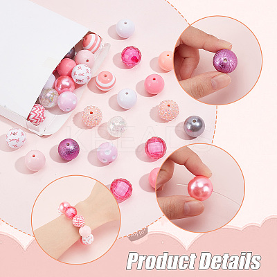 DIY October Breast Cancer Pink Awareness Ribbon Theme Bracelet Keychain Pendant Decoration Making Kit DIY-PH0020-78-1