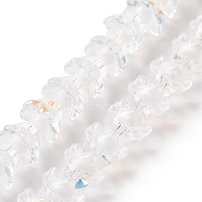 Transparent Glass Beads Strands LAMP-H061-01D-1
