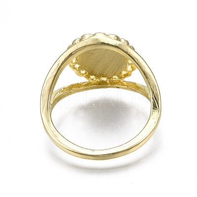 Rack Plating Alloy Enamel Wide Band Rings RJEW-T011-38LG-RS-1