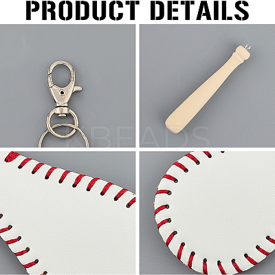 Baseball Theme DIY Luggage Tag Making Kits DIY-CL0002-24A-1