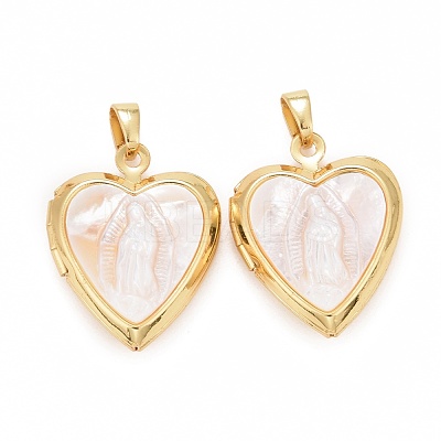 Natural Shell Pendants KK-I689-03G-1