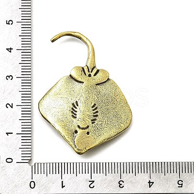 Brass Manta Ray Figurine Statue for Living Room Table Home Decoration DJEW-Q008-08AB-1