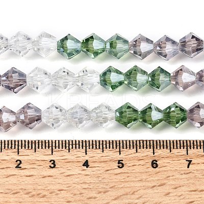 Transparent Gradient Color Glass Beads Strands GLAA-F131-01C-09-1