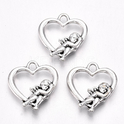Tibetan Style Alloy Pendants TIBE-S323-087AS-RS-1