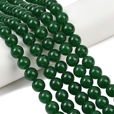 Dyed Natural White Jade Imitation Malaysia Jade Beads Strands G-C270-B01-10mm-01-1