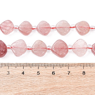Natural Strawberry Quartz Carved Beads Strands G-H339-A04-01-1