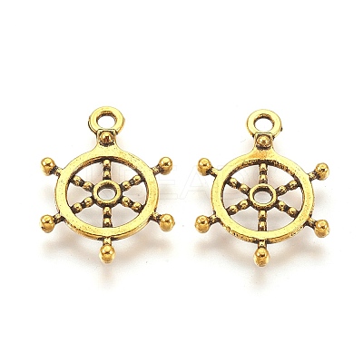Tibetan Style Alloy Helm Pendants LS-TIBEP-S257-AG-LF-1