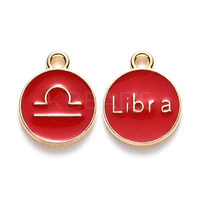Alloy Enamel Pendants ENAM-S124-01B-07K-1