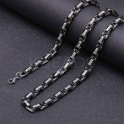 Stainless Steel Byzantine Chains Necklaces for Men FS-WG56795-88-1