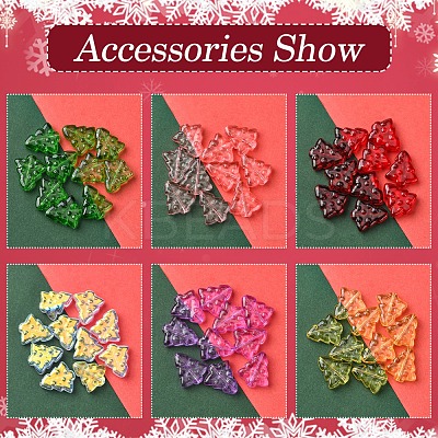 60Pcs 6 Colors Transparent Glass Bead Strands EGLA-FS0001-44-1