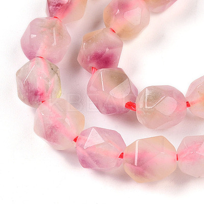 Dyed Natural White Jade Beads Strands G-T139-8mm-45T-1
