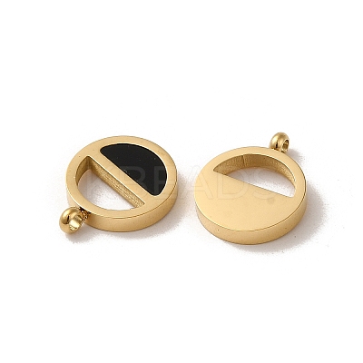 304 Stainless Steel Enamel Charms STAS-L022-334G-1