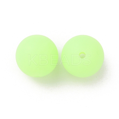 Luminous Round Food Grade Silicone Beads SIL-TAC0007-04G-1
