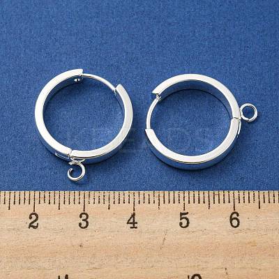 201 Stainless Steel Huggie Hoop Earrings Findings STAS-A167-01V-S-1