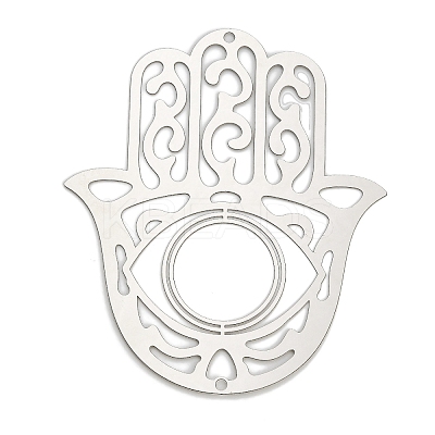 201 Stainless Steel Laser Cut Connector Charms STAS-Z116-07P-1