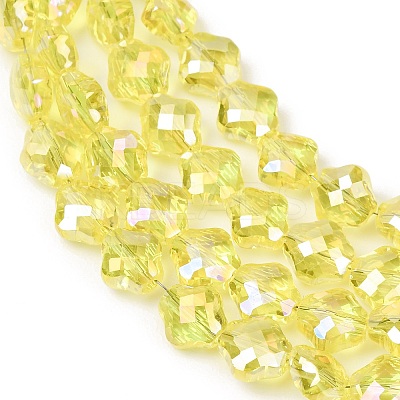 Electroplate Transparent Glass Beads Strands GL-CBA7A17-02A-04-1