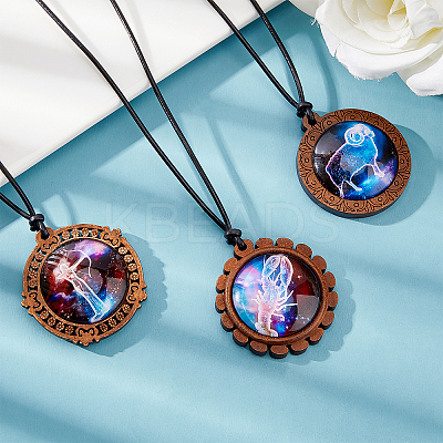 Glass Pendants WOOD-NB0001-63B-1