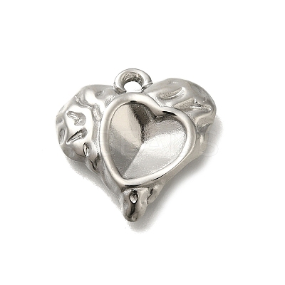 304 Stainless Steel Cabochon Settings for Enamel STAS-U031-13P-1