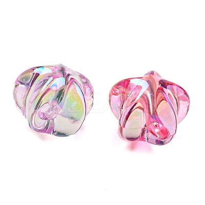 UV Plating Transparent Acrylic Beads MACR-D024-13-1