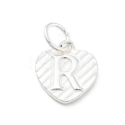 925 Sterling Silver Heart with Capital Letter Charms STER-S009-13R-S-1