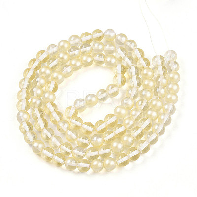 Baking Paint Transparent Glass Beads Strands DGLA-N011-8mm-02-1