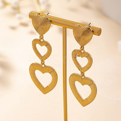 Heart Zinc Alloy Dangle Stud Earrings FS-WG20C8F-01-1