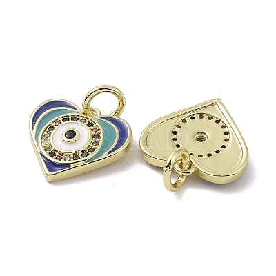 Real 18K Gold Plated Brass Micro Pave Cubic Zirconia Pendants KK-L209-072G-08-1