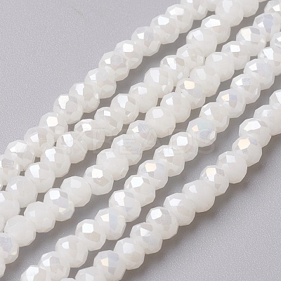 Electroplate Glass Beads Strands EGLA-F124-FR-A03-1