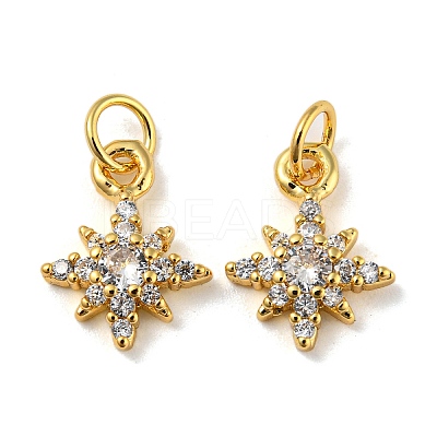 Rack Plating Brass Micro Pave Cubic Zirconia Pendants KK-A200-13G-1