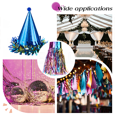 Plastic Foil Fringe Curtains DIY-WH0028-106A-1