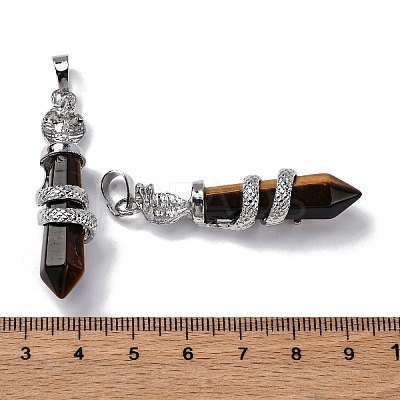 Natural Tiger Eye Pendants G-A241-01P-08-1