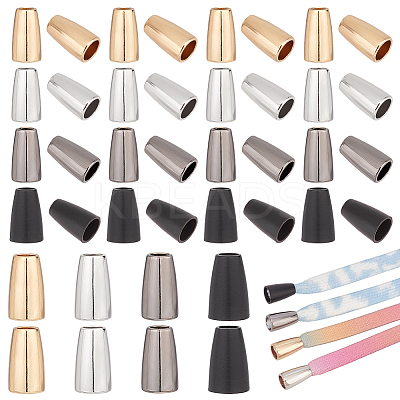 80Pcs 4 Colors Alloy Cord Ends FIND-PH0017-89-1