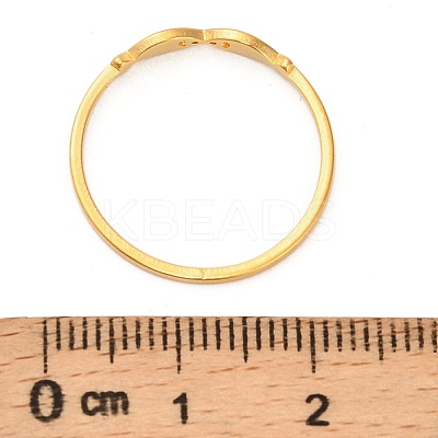 Hollow Out Kissing Fish 304 Stainless Steel Finger Rings for Women RJEW-G353-03G-1