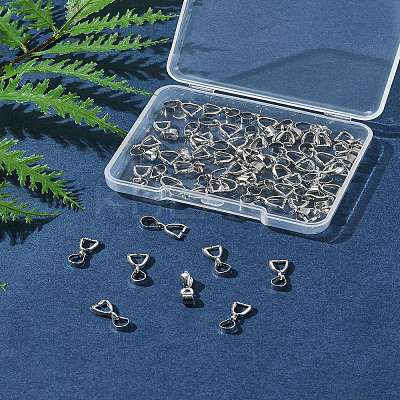 50Pcs Brass Ice Pick Pinch Bails IFIN-FS0001-47B-1