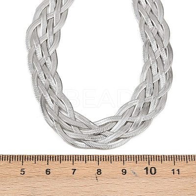 201 Stainless Steel Mesh Chain Necklaces LS-NJEW-H085-01P-1