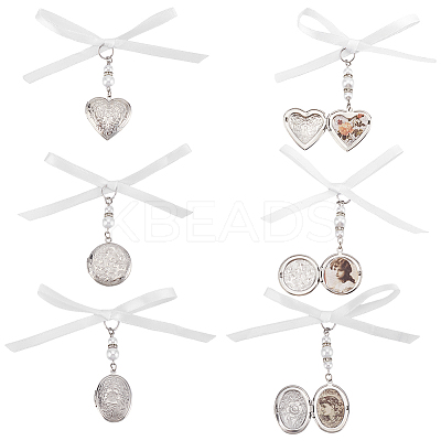 316 Stainless Steel Photo Frame Locket Pendants PALLOY-WR00001-1